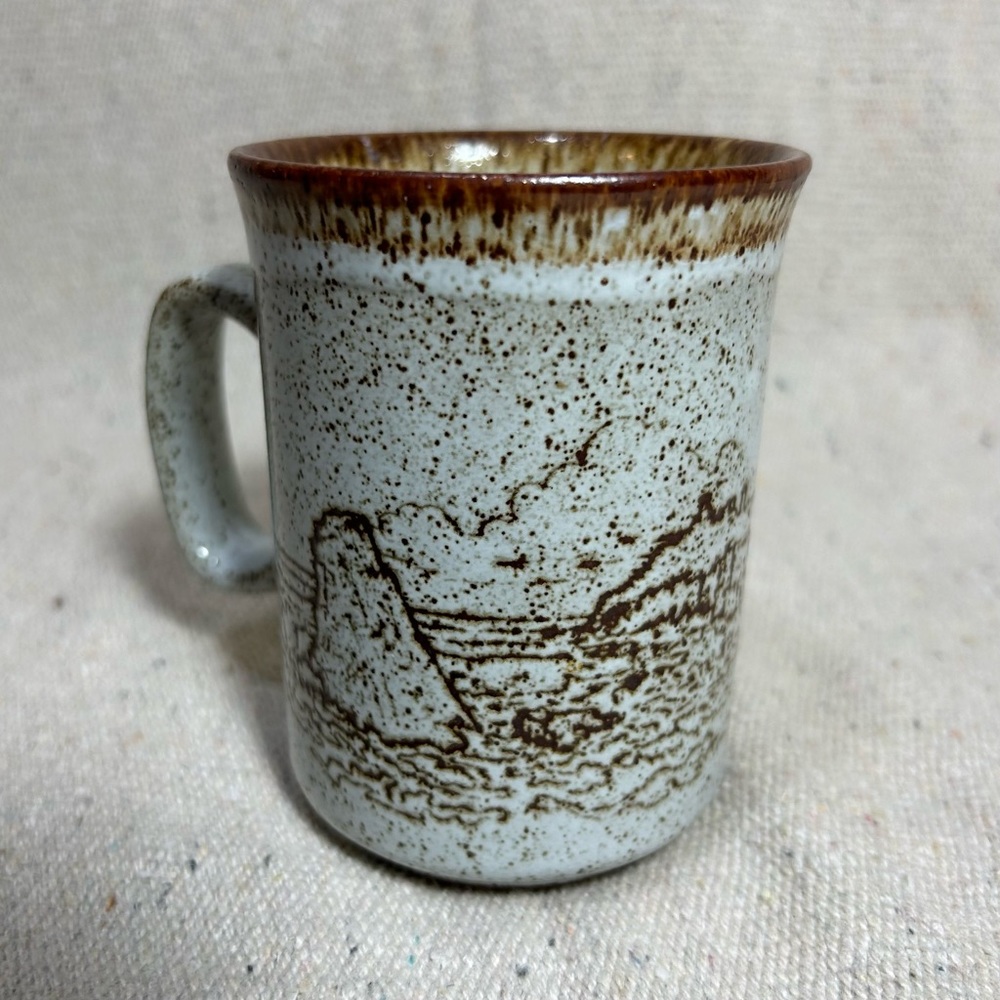 Vintage NOS Stoneware Dunoon MUG Made In Scotland Never Used Tenby, Wales Welsh